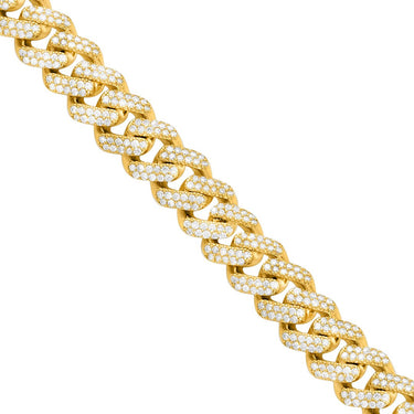 Diamond Cuban Bracelet in 14k Yellow Gold 4.91 Ctw